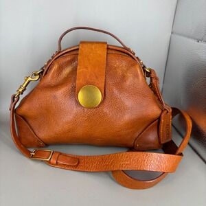 Old Trend Modern Vintage Gypsy Soul Leather Doctor Bag Crossbody Tan Brown Eco